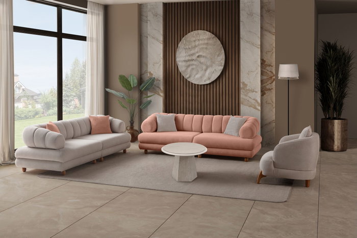 Atelier Del Sofa Gloria - Powder Sofá de 3 Plazas
